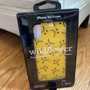 Wildflower Sadurdays Iphone XS Phone Case Frown Smiley NEW *Limited Edition* New